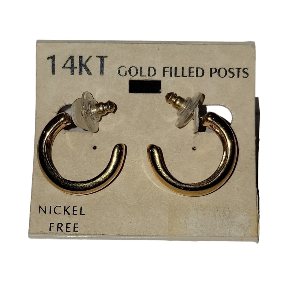 Gold filled posts 14 KT nickel free earrings NEW